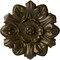 Ekena Millwork Emery Leaf Ceiling Medallion, Hand-Painted Brass, 7 5/8"OD x 1"P CM07EMBRS - alternate 1